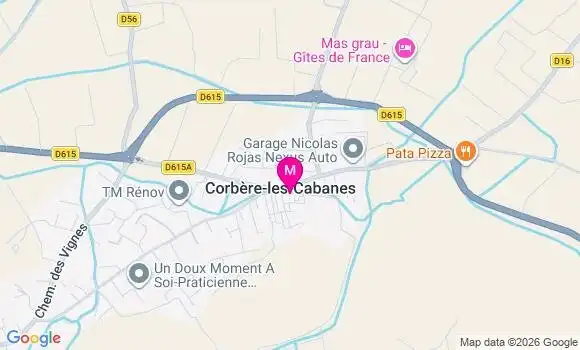 Localisation Corbere les Cabanes Pomarola - 66130