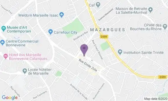 Localisation Marseille Mazargues - 13009