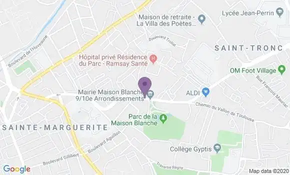 Localisation Marseille Saint Tronc - 13010