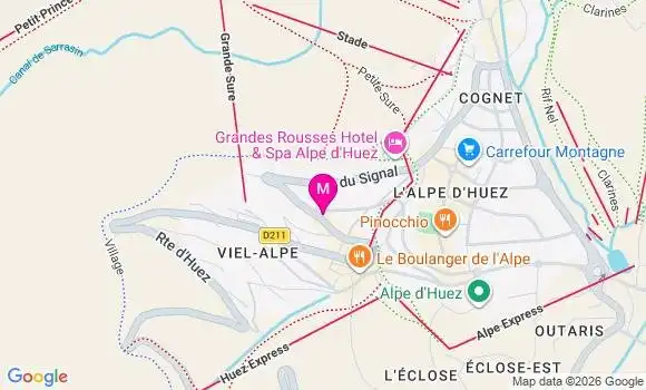 Localisation Huez l