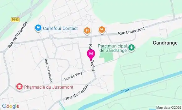 Localisation Gandrange Ecoles - 57175