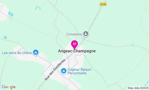 Localisation Angeac Champagne - 16130
