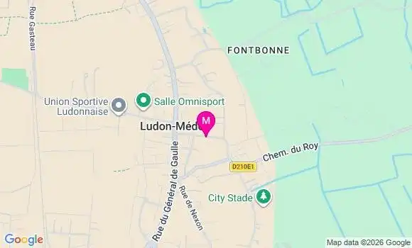 Localisation Ludon Medoc Mairie - 33290