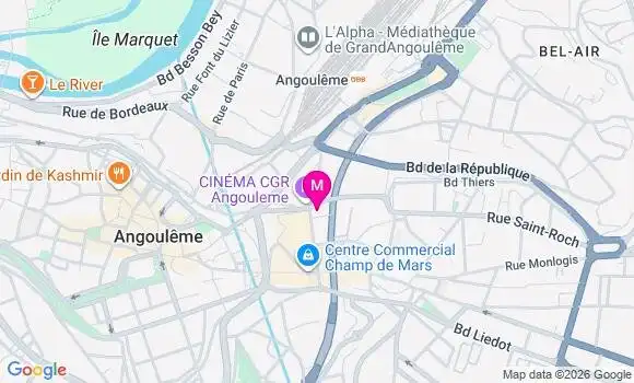 Localisation Angouleme Cap Touvre - 16000