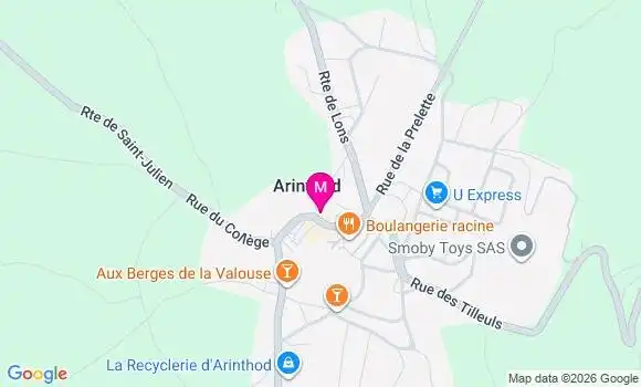 Localisation Arinthod - 39240