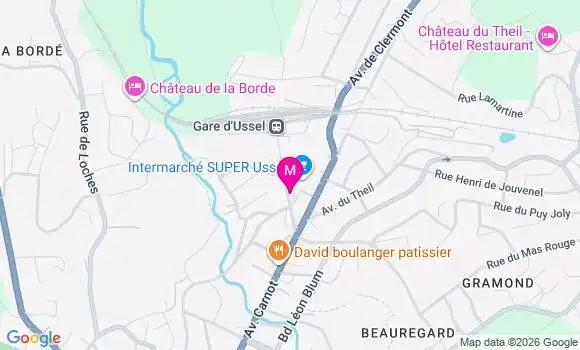 Localisation Intermarche - 19200