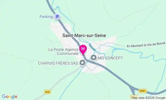 Localisation Saint Marc sur Seine - 21450