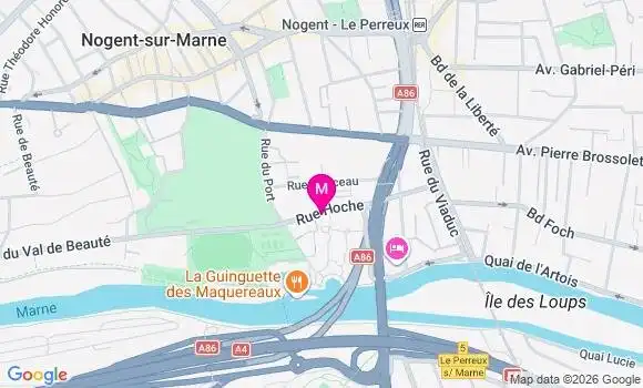Localisation Nogent sur Marne Hoche - 94130