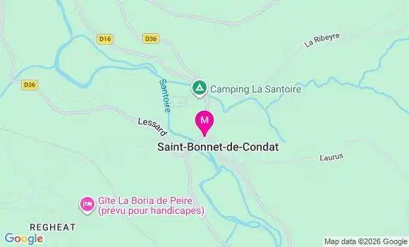 Localisation Saint Bonnet de Condat - 15190