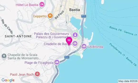 Localisation Bastia Place d