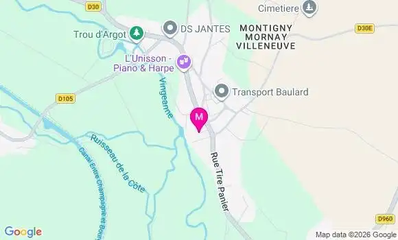 Localisation Montigny sur Vingeanne - 21610