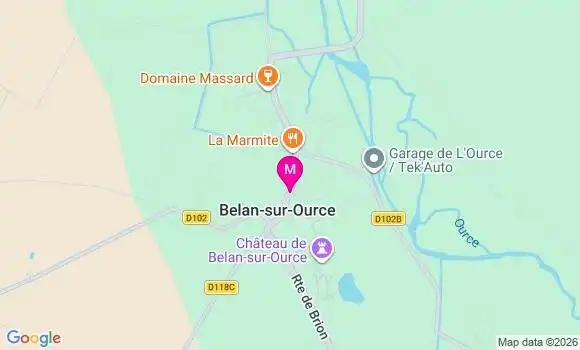 Localisation Belan sur Ource - 21570