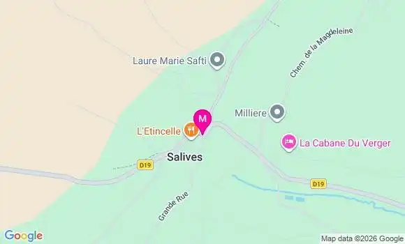 Localisation Salives - 21580
