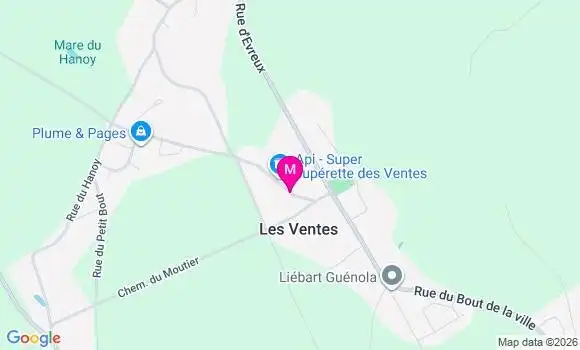 Localisation Les Ventes - 27180