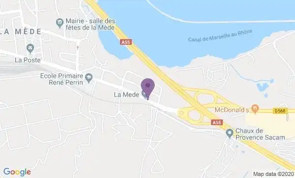 Localisation Chateauneuf les Martigues la Mede Bp - 13220