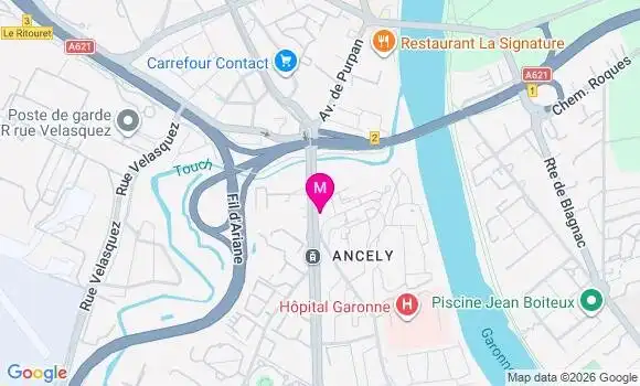 Localisation Toulouse Ancely - 31300