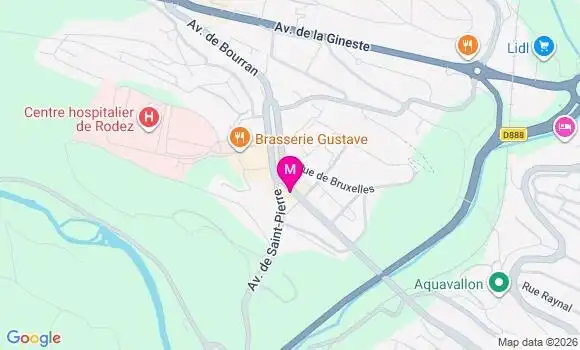 Localisation Rodez Bourran - 12000