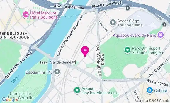 Localisation Issy Forum Seine - 92130