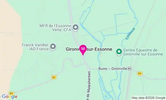 Localisation Gironville sur Essonne - 91720
