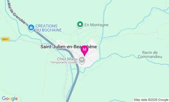 Localisation Saint Julien en Beauchene - 05140