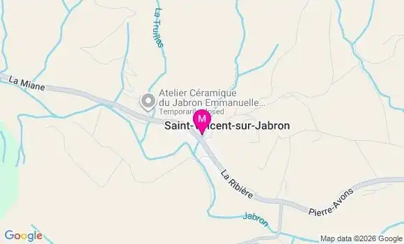 Localisation Saint Vincent sur Jabron - 04200