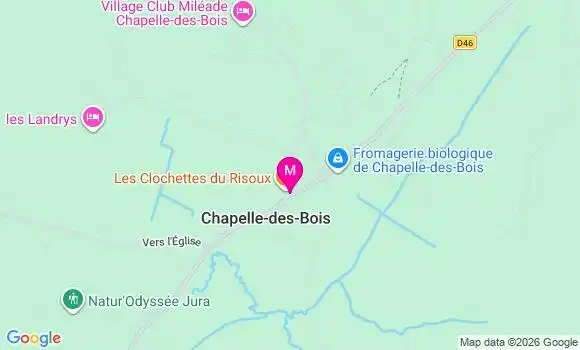 Localisation Chapelle des Bois - 25240