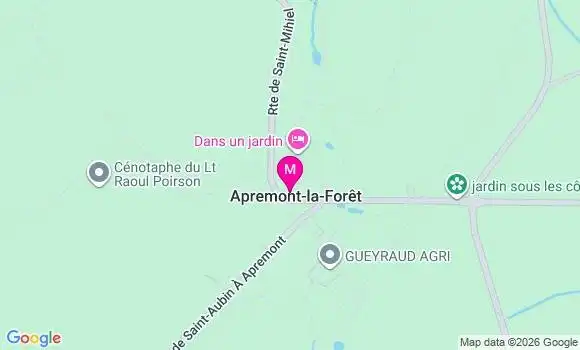 Localisation Apremont la Foret - 55300