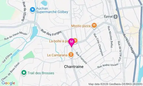 Localisation Chantraine - 88000