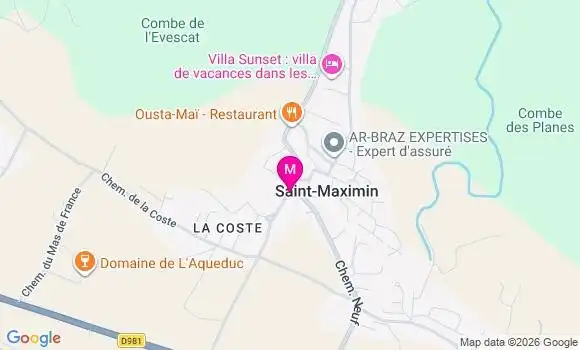 Localisation Saint Maximin - 30700