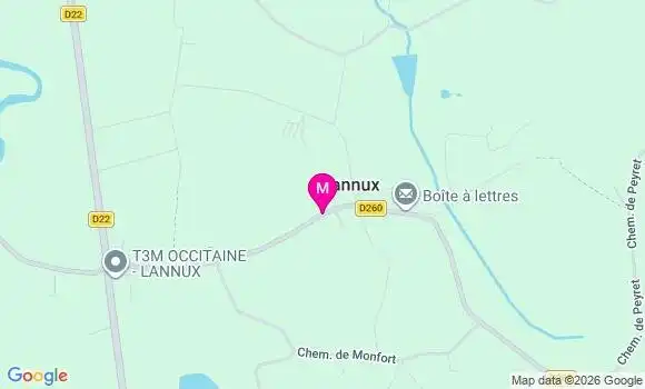Localisation Lannux - 32400