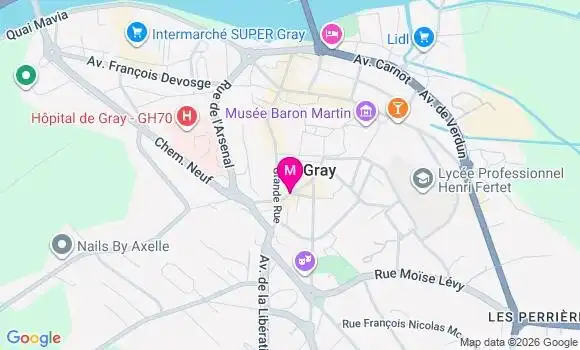 Localisation Gray Rue Marche - 70100