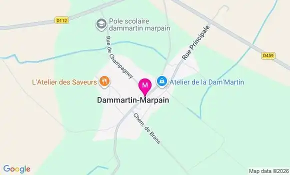 Localisation Dammartin Marpain - 39290