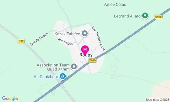 Localisation Roupy - 02590
