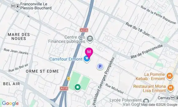 Localisation Carrefour Hyper - 95120