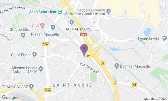 Localisation Marseille Saint Andre - 13016