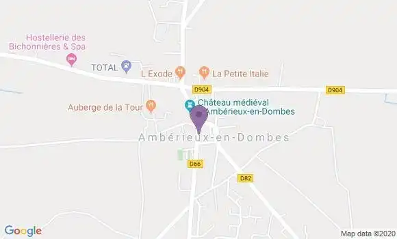 Localisation Amberieu En Dombes Bp - 01330