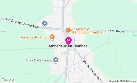 Localisation Amberieu en Dombes - 01330