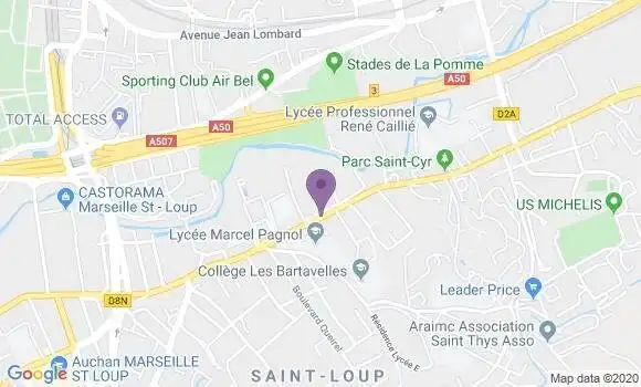 Localisation Marseille Saint Loup - 13010