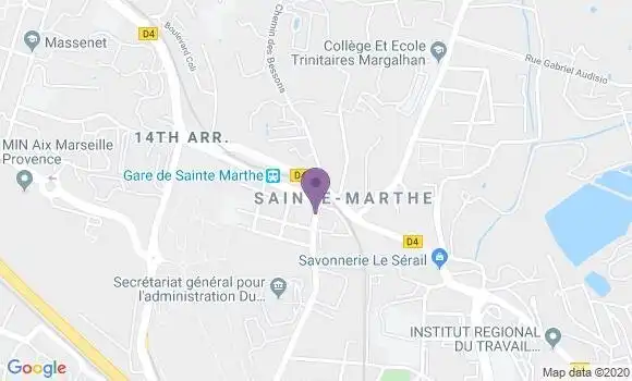 Localisation Marseille Sainte Marthe - 13014