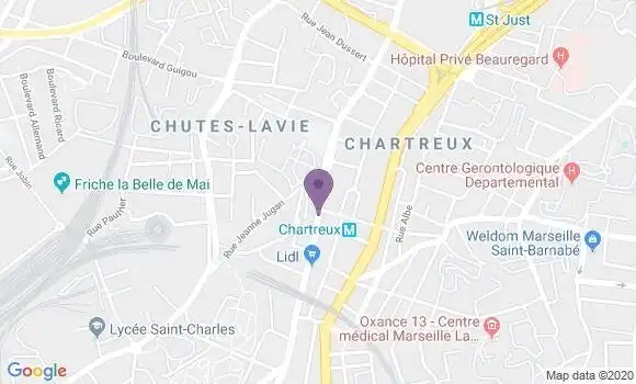 Localisation Marseille Chartreux - 13004