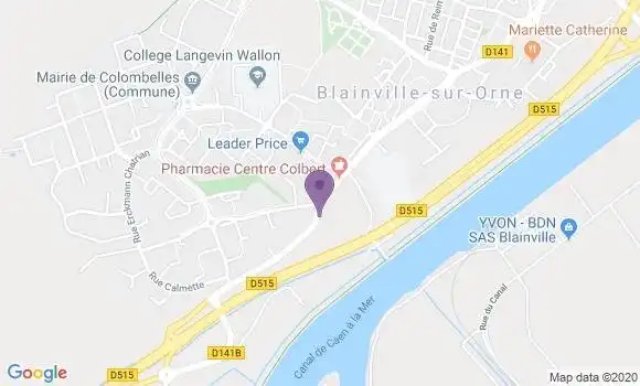 Localisation Blainville sur Orne - 14550