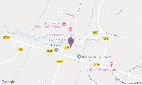 Localisation Bonneville la Louvet Ap - 14130