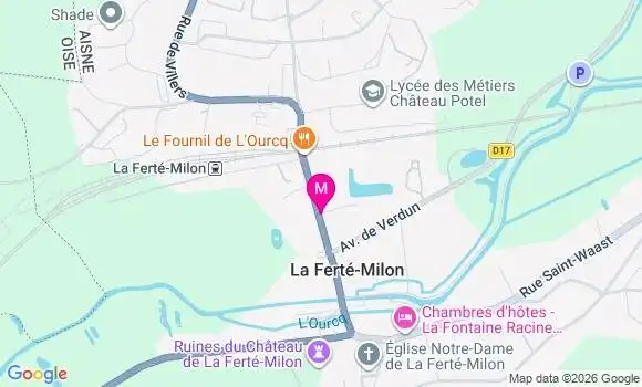 Localisation La Ferte Milon - 02460