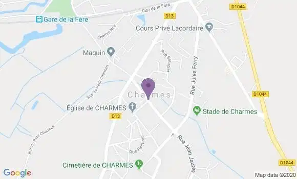 Localisation Charmes Bp - 02800