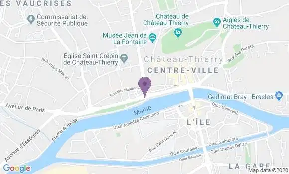 Localisation Chateau Thierry - 02400