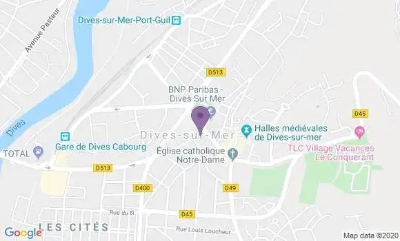Localisation Dives sur Mer - 14160