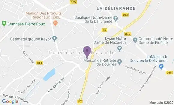 Localisation Douvres la Delivrande - 14440