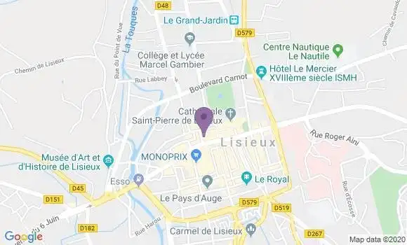 Localisation Lisieux Principal - 14100