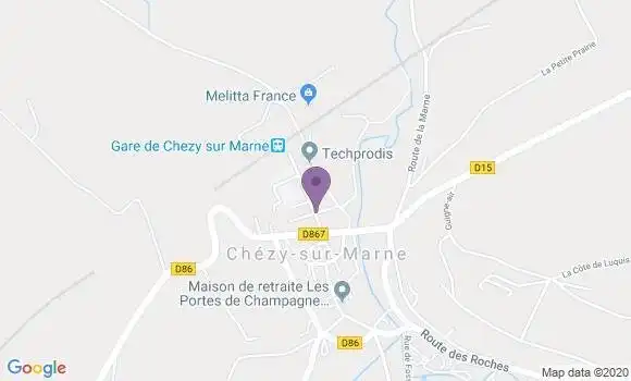Localisation Chezy sur Marne Bp - 02570