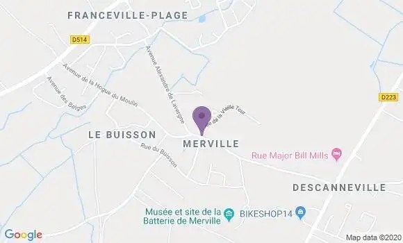 Localisation Merville Franceville Plage Bp - 14810